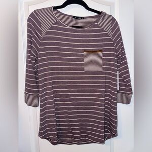 Pink Clover Women’s Purple Striped Shirt M NWT